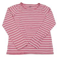 Ružovo-biele pruhované tričko YIGGA
