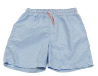 Modro-biele pruhované plážové kraťasy St. Bernard