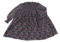 Čierne kvietkovane žoržetové šaty M&S