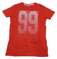 Červené tričko s číslom PRIMARK
