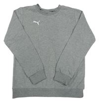 Sivá melírovaná mikina s logom PUMA
