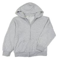 Svetlosivá melírovaná prepínaci mikina s kapucňou H&M