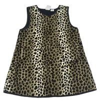 Béžovo-krémové šaty s leopardím vzorom GAP