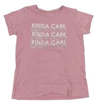 Ružové tričko s nápismi Primark