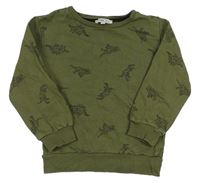 Khaki mikina s dinosaurami Urban