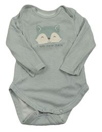 Bílo-modré pruhované body s liškou C&A
