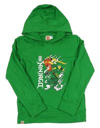 Zelená lehká mikina s Lego Ninjago a kapucí Lego