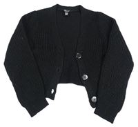 Čierny prepínaci crop sveter New Look