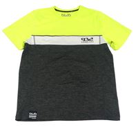 Neonově žluto-bílo-antracitové sportovní tričko s číslem C&A
