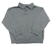 Sivý melírovaný polo sveter H&M