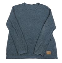 Tmavomodrý melírovaný sveter Yigga