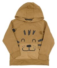 Hnedá mikina s tigrom a kapucňou George