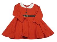 Červené bavlněné šaty - paní Santová H&M