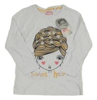 Nové - Bílé triko s dívkou