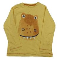 Žluté triko s dinosaurem Tu