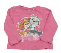 Ružové tričko so Skye a Everest Nickelodeon