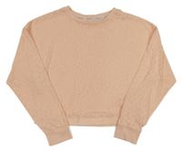 Ružová vzorovaná ľahká crop mikina M&S