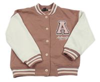 Starorůžovo-smetanová baseballová mikina s písmenem Primark