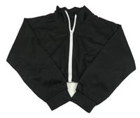 Čierna prepínaci crop mikina Shein