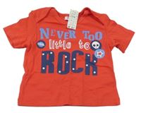 Nové - Červené tričko s nápisem a lebkou F&F