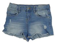 Modré riflové kraťasy s prošoupáním Denim