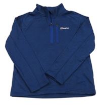 Tmavomodrá melírovaná rebrovaná športová funkčná mikina Berghaus