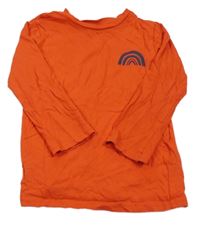 Červené triko s duhou George