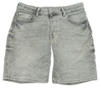 Sivé teplákové rifľové regular fit kraťasy H&M