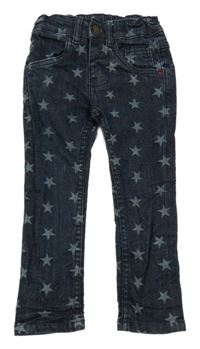 Tmavomodré skinny rifle s hviezdami Frugi