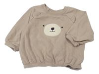 Hnedá mikina s medvěďom H&M