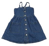 Tmavomodré prepínaci rifľové šaty s vreckami George