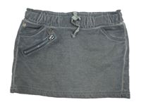 Sivá trblietavá tepláková sukňa