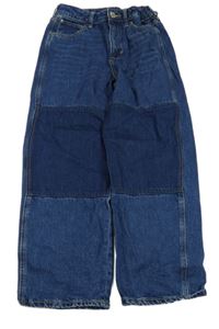 Tmavomodré baggy rifle H&M