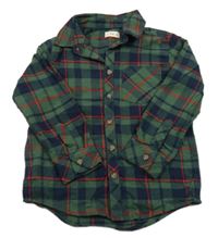 Zeleno-tmavomodrá kostkovaná košile F&F