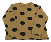 Hnedo-čierna bodkovaná á ľahká mikina