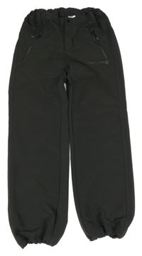 Tmavošedé šusťákové kalhoty 