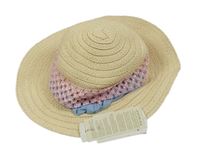 Nové - smetanový slamák s ozdobou Primark