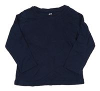 Tmavomodré tričko H&M