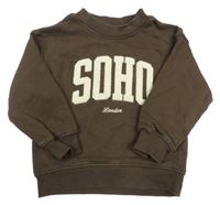 Hnedá mikina s 3D nápisom H&M