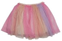 Růžovo-lila tylový trblietavá sukňa H&M