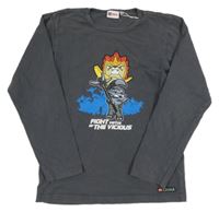 Šedé triko s potiskem - LEGO