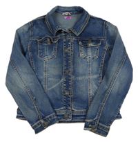 Tmavomodrá rifľová bunda