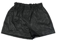 Čierne koženkové kraťasy Next