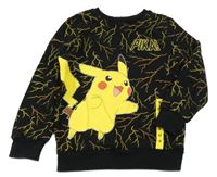 Čierno-žltá mikina s bleskami a Pikachu George