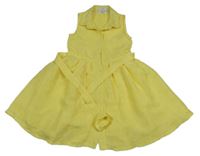 Žluté květované šaty s páskem Jasper Conran