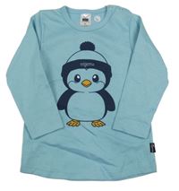 Svetlomodré tričko s tučňákem