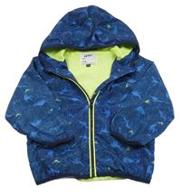 Tmavomodrá šusťáková jarní bunda s diny a kapucí C&A