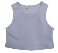 Lila rebrovaný crop top Shein