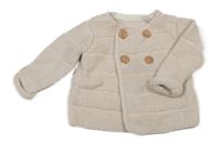Béžový rebrovaný prepínaci sveter Mothercare