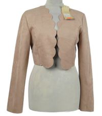 Nové - Dámské světlerůžové semišové bolerko Pala D´Oro 